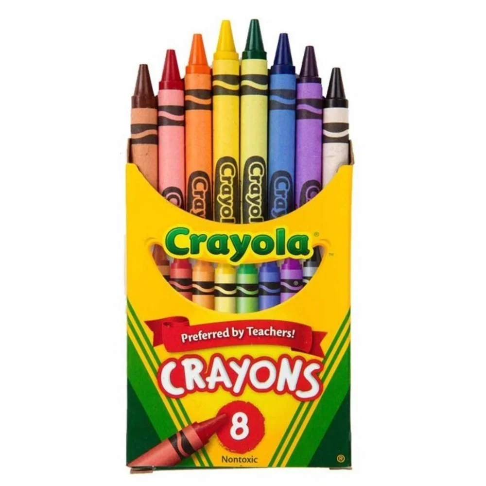 Crayola Crayons Made in USA Non Toxic Non Smudge Formula 8 Ct Boxes 12 Box Lot